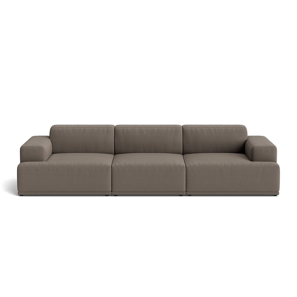 Connect Soft Modular Sofa 3seater Configuration 1 Plastic Black Canvas 264