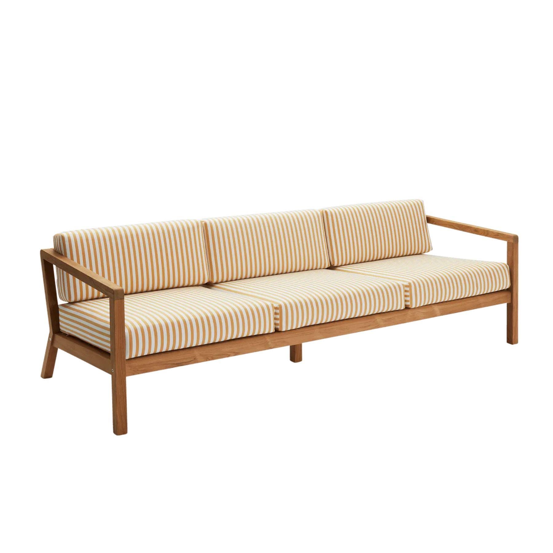 Fritz Hansen Virkelyst Sofa 3 Seater Golden Yellow Stripe Designer Furniture From Holloways Of Ludlow