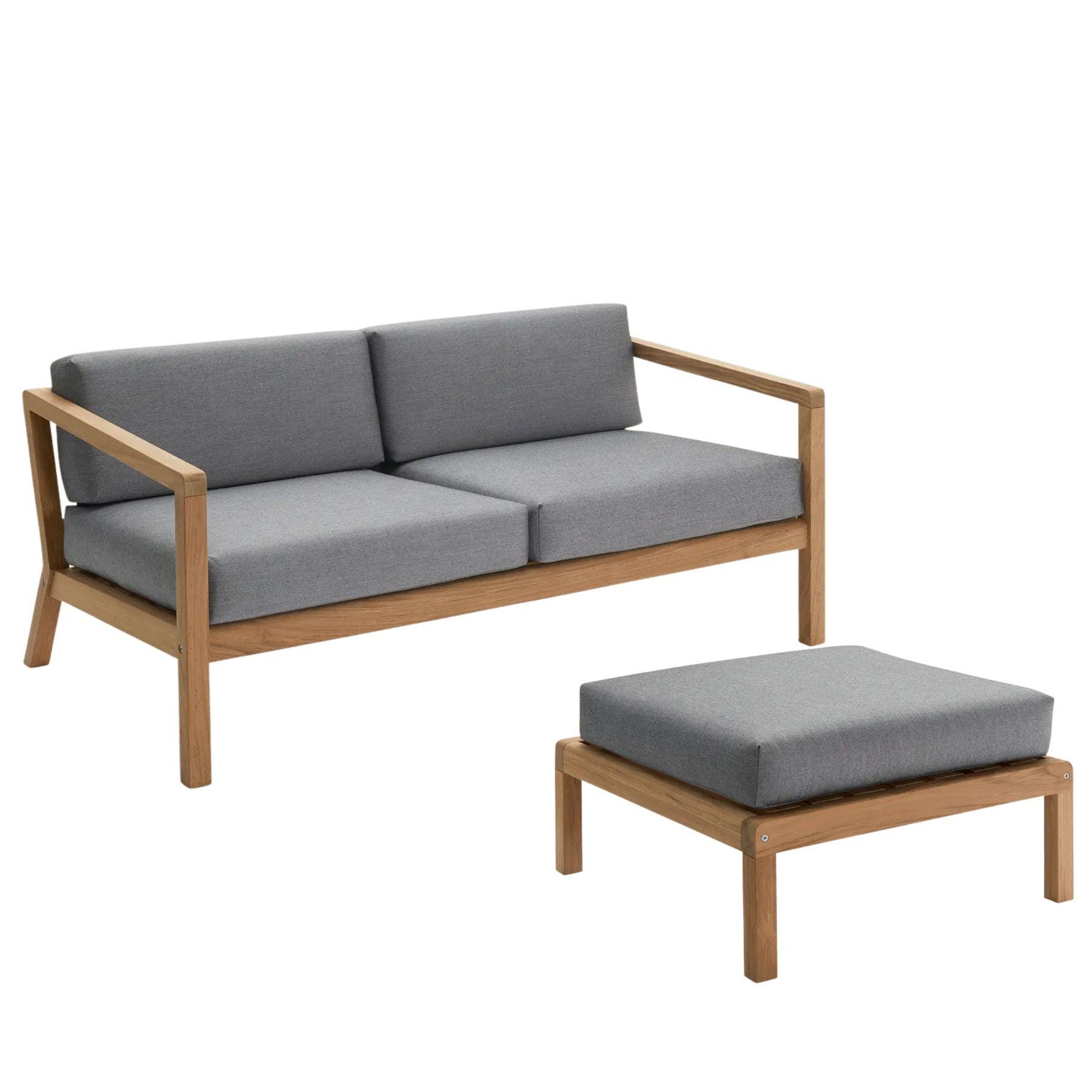 Fritz Hansen Virkelyst Sofa 2 Seater Ash With Footstool Black Designer Furniture From Holloways Of Ludlow