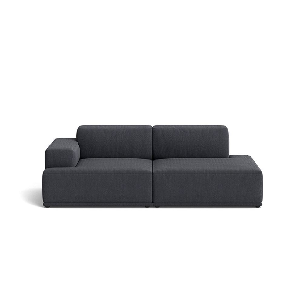 Connect Soft Modular Sofa 2seater Configuration 2 Plastic Black Rewool 198