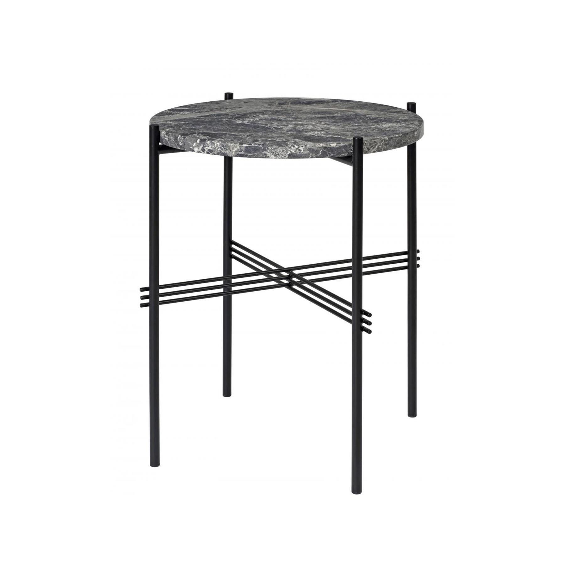 Ts Side Table Black Base Marblegrey