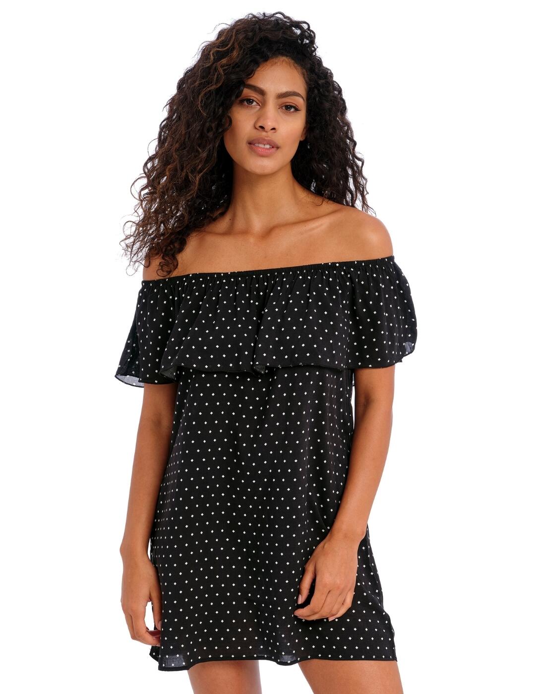 Are you looking for the perfect swimwear coverup? Look no further than the Freya Jewel Cove dress! This beautiful off-the-shoulder dress is all the rage right now and offers supreme comfort. The playful frill detail adds a touch of fun to this stylish piece, and it sits above the knee for a modern, versatile look. With matching swimwear available, you’ll be able to create tons of beach-approved looks with ease. So don’t wait another minute. Get fashion forward with the Freya Jewel Cove dress today!  Beach dress Playful frill detail On-trend off the shoulder sleeves Comfortable fit Sits above the knee Perfect swimwear coverup Matching swimwear available Country of origin: China Composition: 100% Viscose Listed in UK sizes  60398-105249-1383446 7229 Cover Up