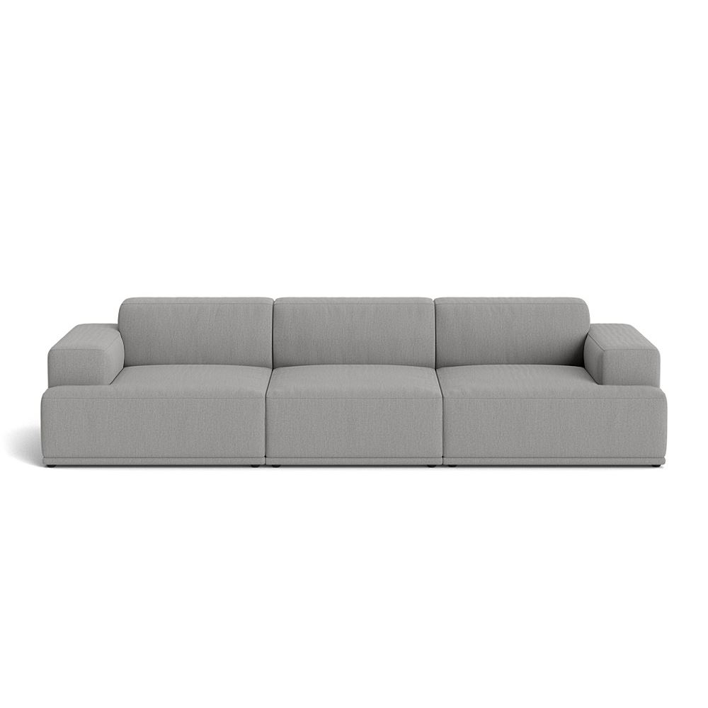 Connect Soft Modular Sofa 3seater Configuration 1 Plastic Black Rewool 108