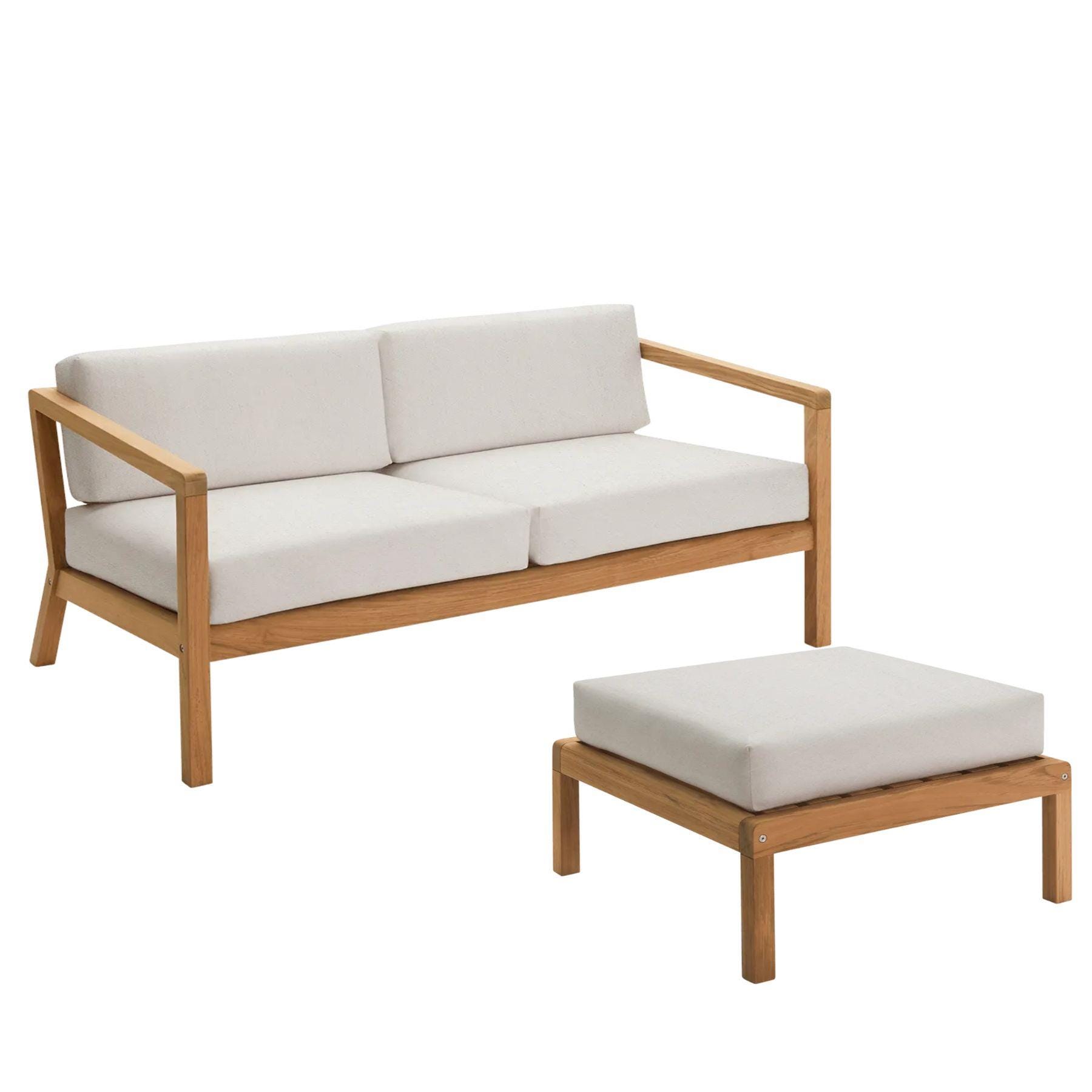 Fritz Hansen Virkelyst Sofa 2 Seater Papyrus With Footstool White Designer Furniture From Holloways Of Ludlow