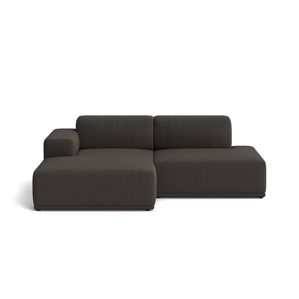 Connect Soft Modular Sofa 2seater Configuration 3 Plastic Black Canvas 174