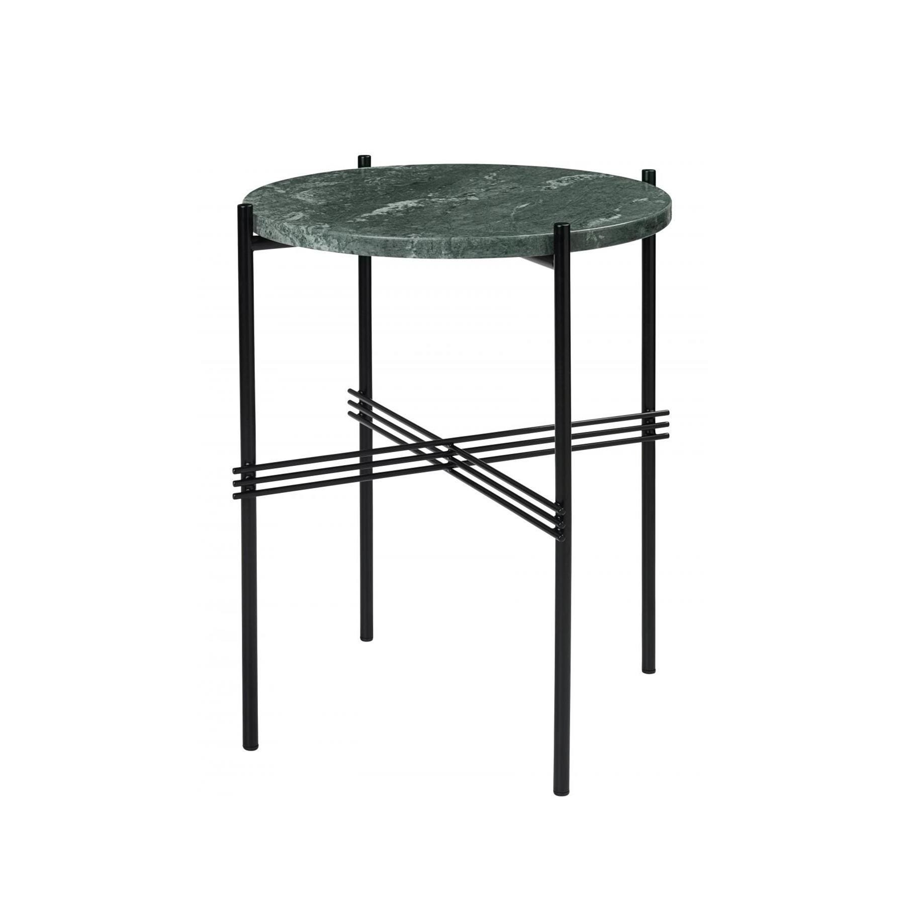 Ts Side Table Black Base Marblegreen