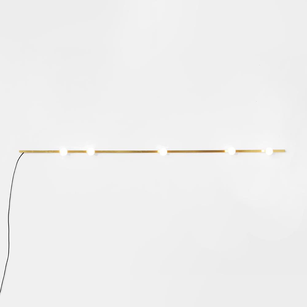 Dot Line Wall Light Small Brass Cable And Plug