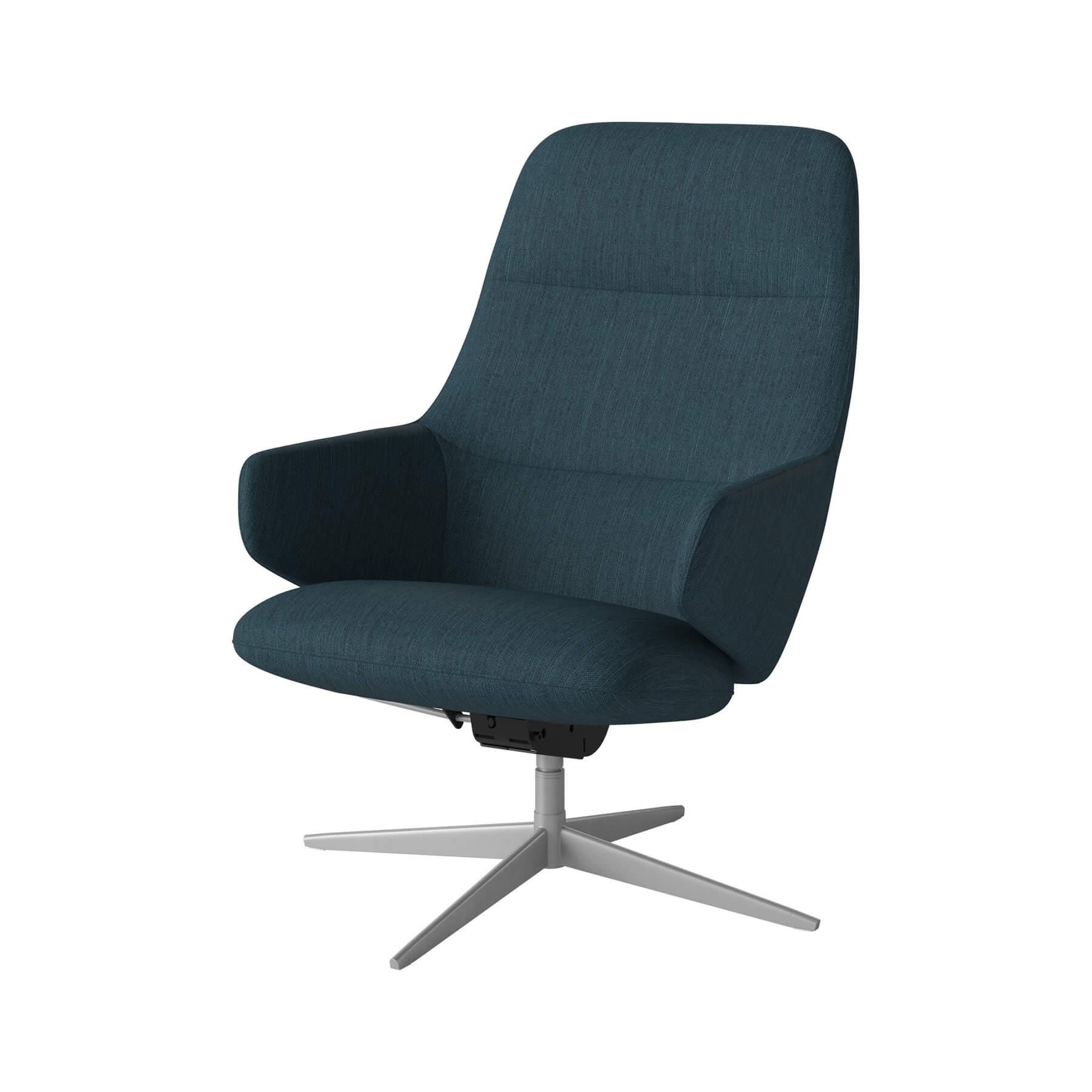 Bolia Clara Armchair Satin Laquered Steel Baize Dust Blue Designer Furniture From Holloways Of Ludlow