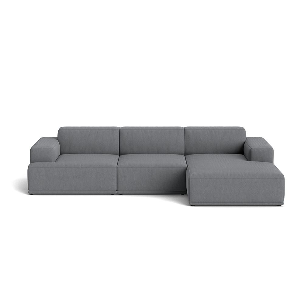 Connect Soft Modular Sofa 3seater Configuration 2 Plastic Black Rewool 158