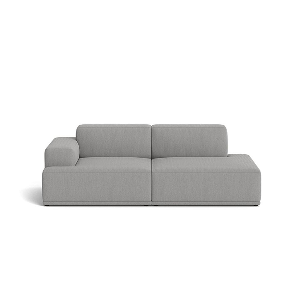 Connect Soft Modular Sofa 2seater Configuration 2 Plastic Black Rewool 108