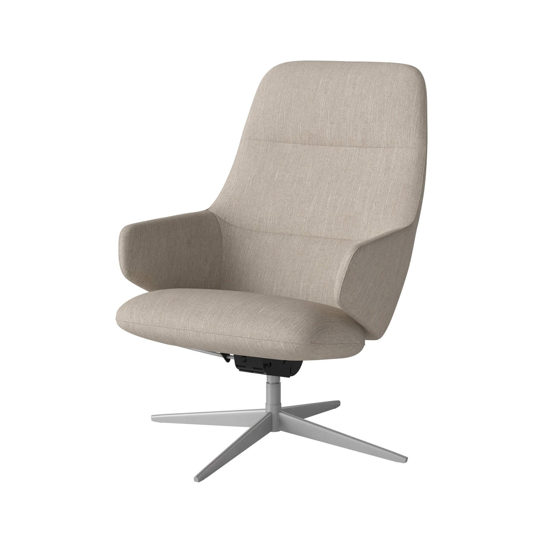 Bolia Clara Armchair Satin Laquered Steel Baize Sand Brown Designer Furniture From Holloways Of Ludlow
