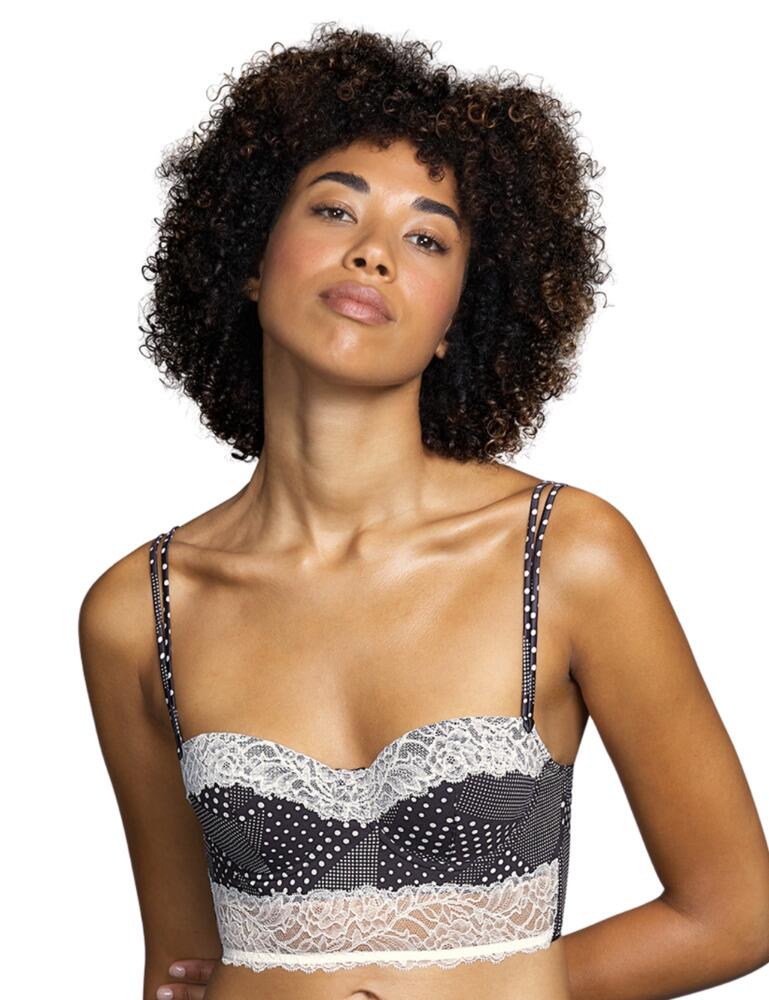 The gorgeous Flower range provides a unique print of a range of different size dots in unsymmetrical shapes. This balcony bra is by Andres Sarda, a brand that uses high-quality materials and ensures a comfy fit. The cups are padded and there is an underwire that gives additional support. It has a longline underband that has a hook and eye closure at the rear. The bra also features beautiful lace that sits along the top of the cups and along the under band. It has double straps that are adjustable allowing you to achieve the perfect fit.  Balcony Bra Unsymmetrical dot design High-quality materials Comfortable fit Padded cups Underwired Longline style Elegant lace detailing Hook and eye closure at the rear Double adjustable straps Composition: 53% Polyester &pipe; 39% Polyamide &pipe; 8% Elastane  Listed in UK sizes  50531-91408-1201489 3309114 Padded Balcony Bra