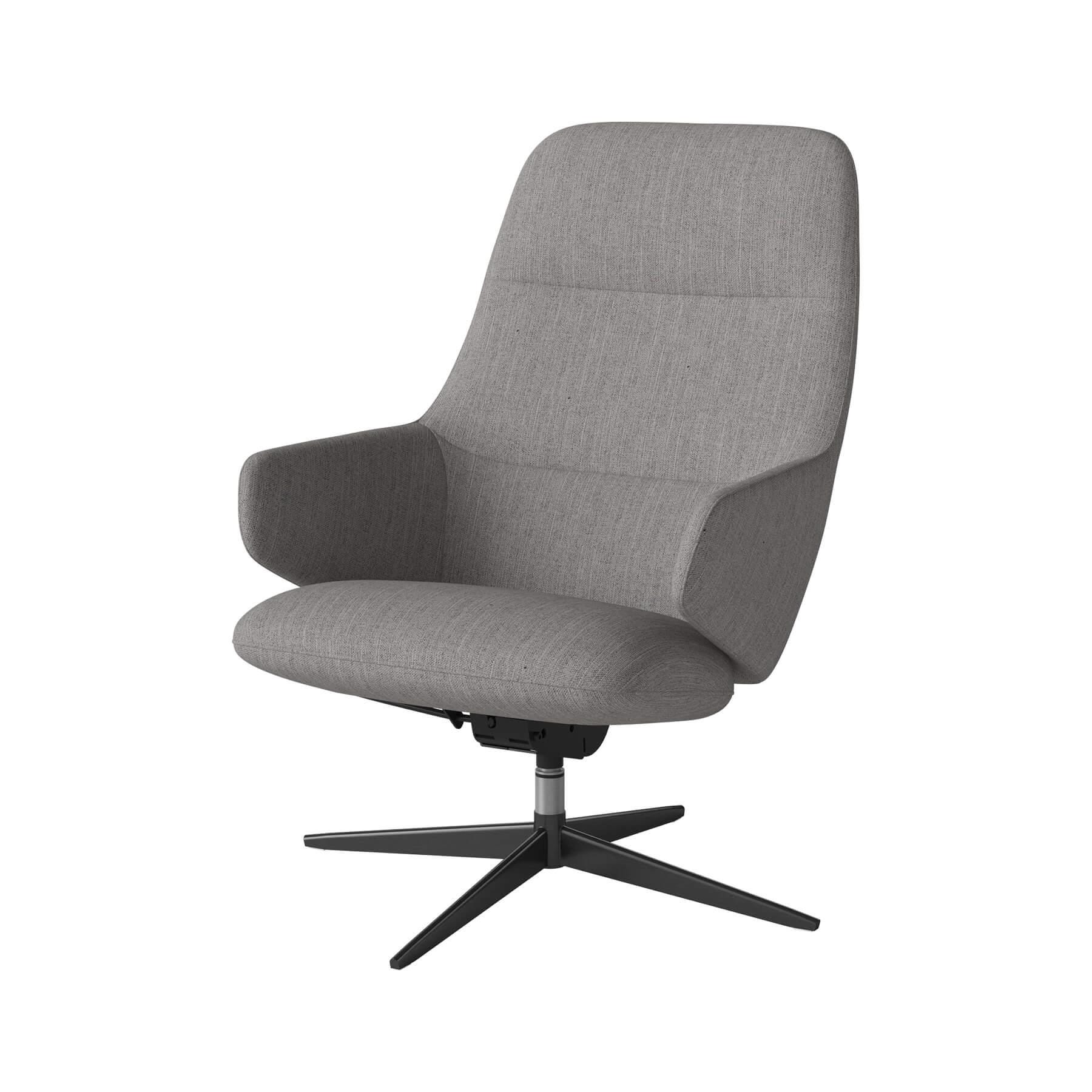 Bolia Clara Armchair Black Laquered Steel Baize Grey Designer Furniture From Holloways Of Ludlow