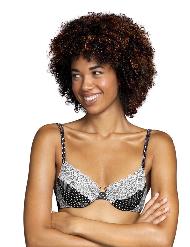 This beautiful Flower full cup bra is by Andres Sarda. Crafted from good quality materials this bra is soft and guarantee a comfy fit. The Flower range brings freshness and a modern dot design and is combined with a slightly contrasting lace that sits along the top of the cups. This bra has no padding and is underwired which gives support. It has double straps which are adjustable and come with the option to be crossed at the back. There is a small hook and eye closure at the rear to create a perfect fit.  Full cup bra Good quality materials Comfortable fit Modern dot design Slightly contrasting lace Non-padded Underwired Double adjustable straps Option of crossed back straps Small hook and eye closure Composition: 86% Polyamide &pipe; 14% Elastane  Listed in UK sizes  50533-91410-1201666 3309110 Full Cup Bra