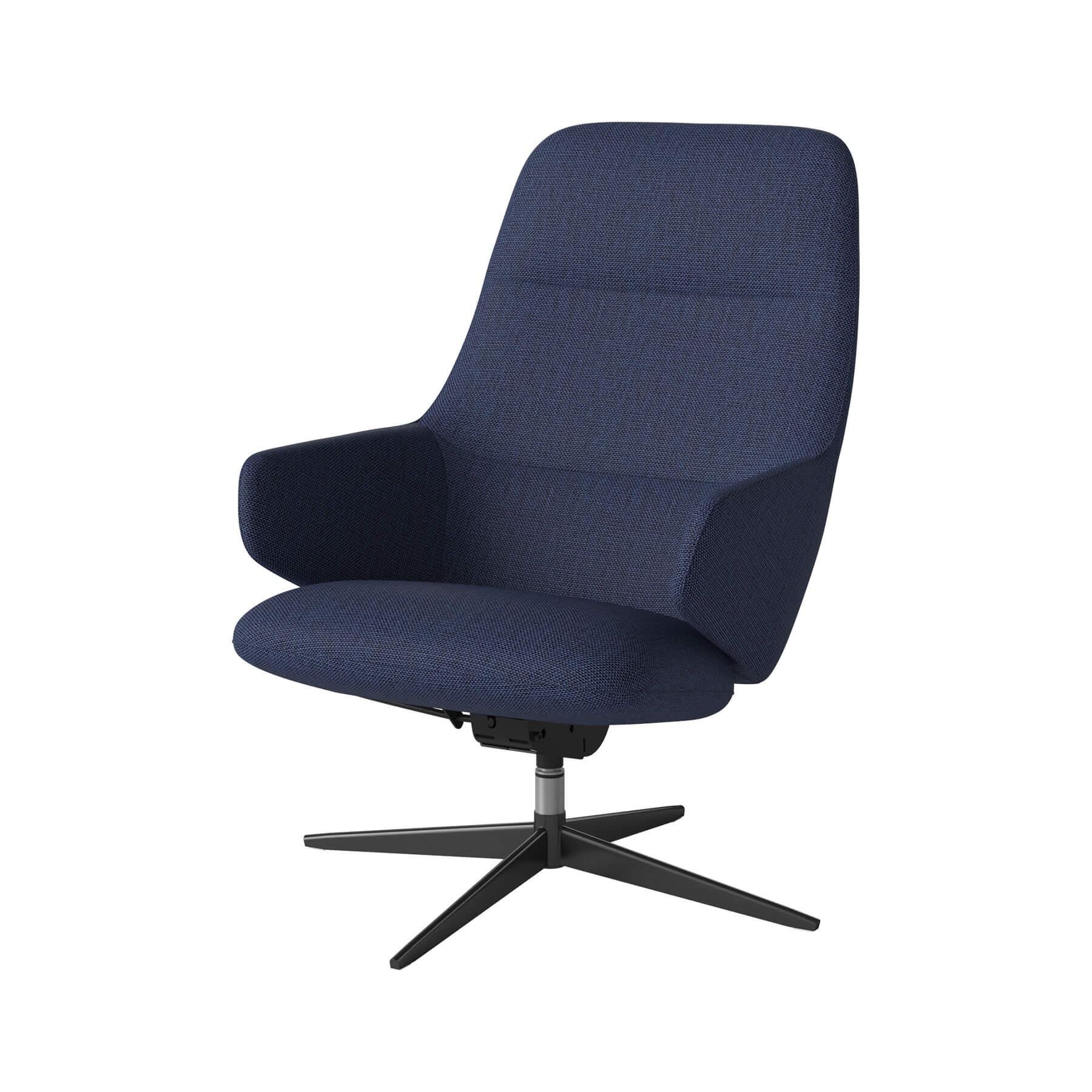 Bolia Clara Armchair Black Laquered Steel London Blue Designer Furniture From Holloways Of Ludlow