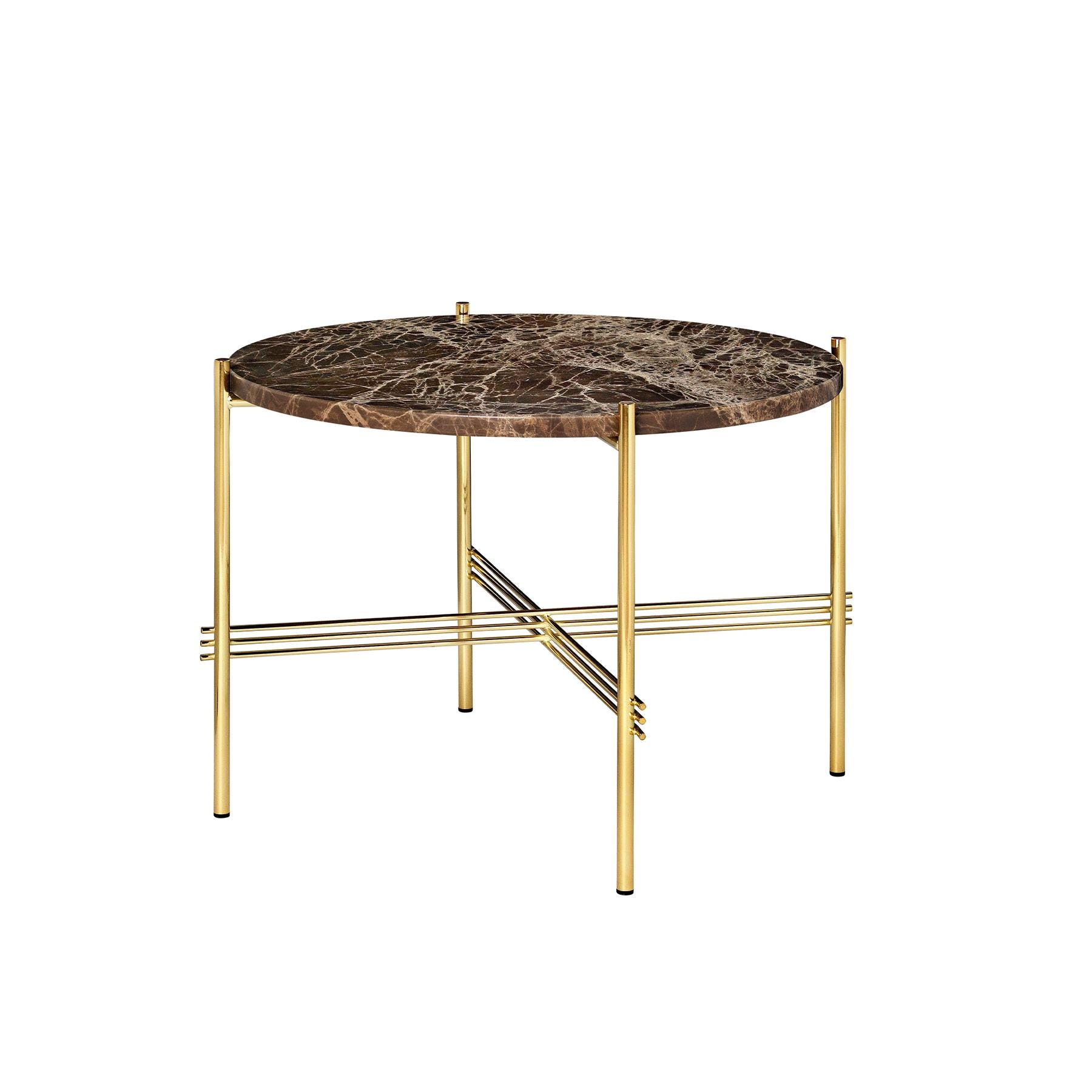 Ts Coffee Table Brass Frame 55 Marblebrown