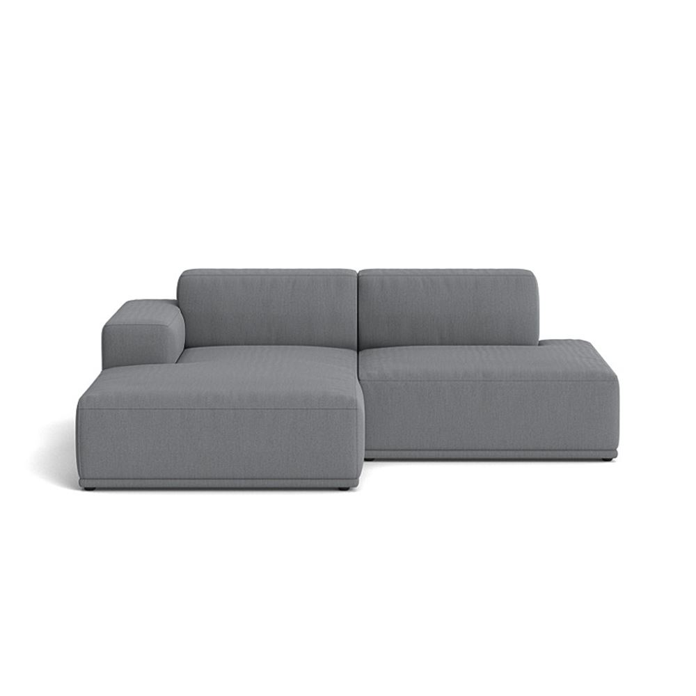 Connect Soft Modular Sofa 2seater Configuration 3 Plastic Black Rewool 158