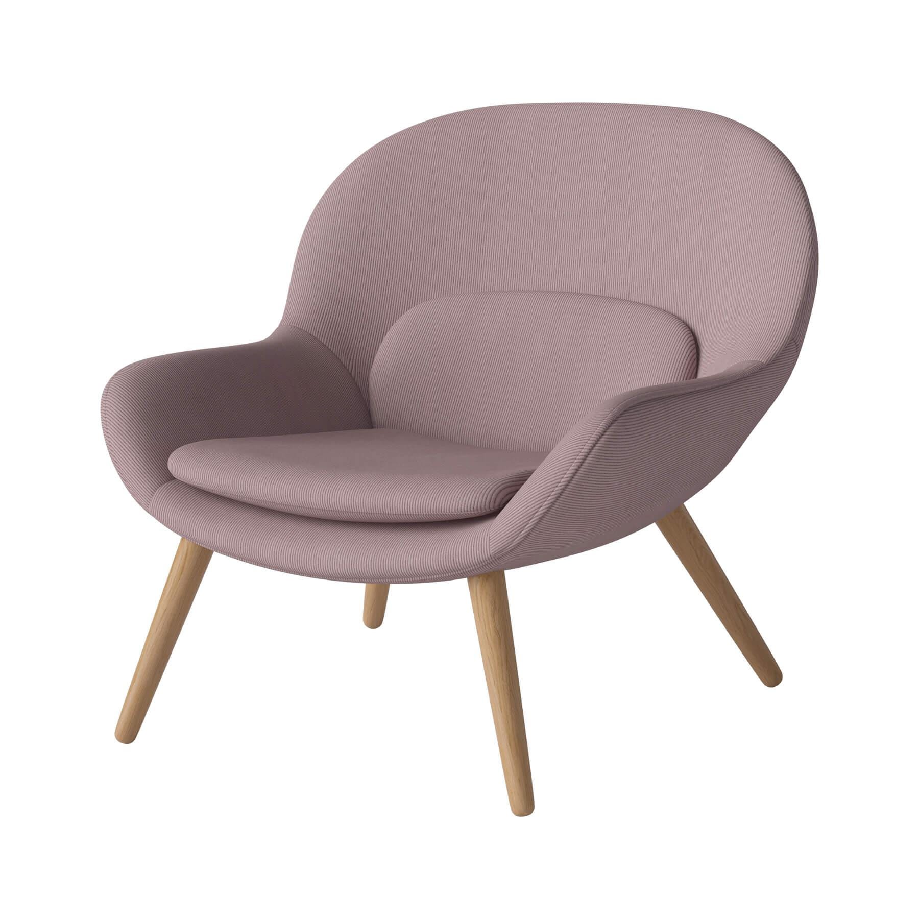Bolia Philippa Armchair Oiled Oak Linea Rosa Pink Designer Furniture From Holloways Of Ludlow