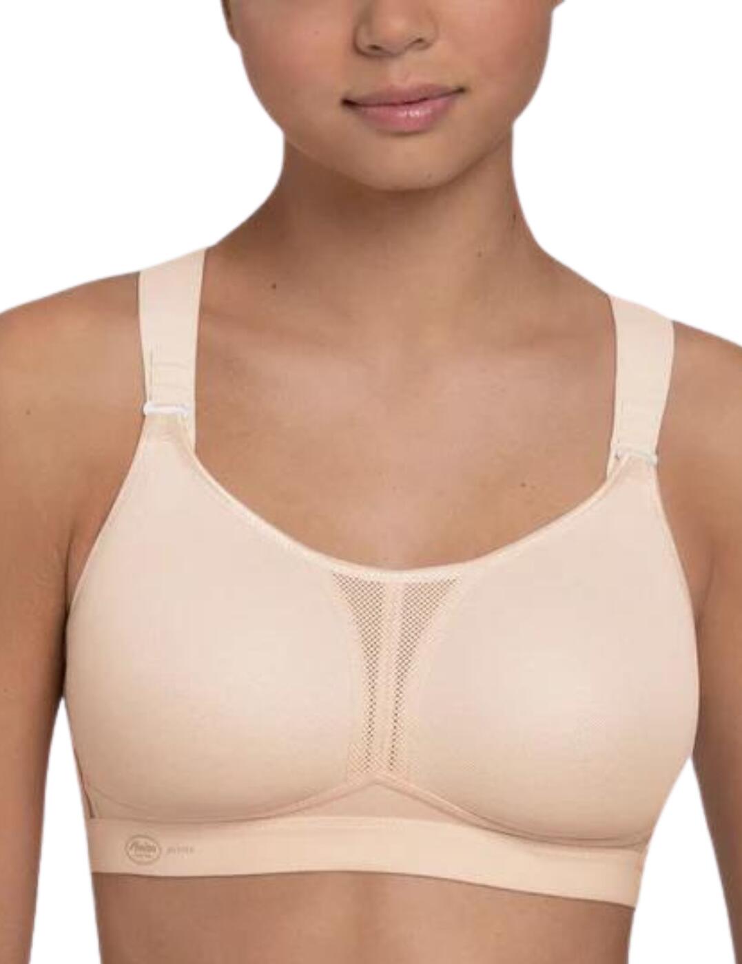 Stay fresh with Anita Active's DynamiX Star sports bra. The fabric is designed to wick sweat away to keep you feeling cool and comfortable. The wire-free design provides support with the double-back system, the straps meeting to make a racerback and connecting lower down with a hook and eye closure to minimise movement when exercising and provide neck relief.  Non-wired Non-padded Sweat management Adjustable straps Hook and eye fastening Pull-on design Racerback Country of origin: Czech Republic Composition: 45% Polyester &pipe; 35% Nylon &pipe; 10% Elastane &pipe; 10% Polyurethane Listed in UK sizes  57346-101291-1312298 5537 Sports Bra