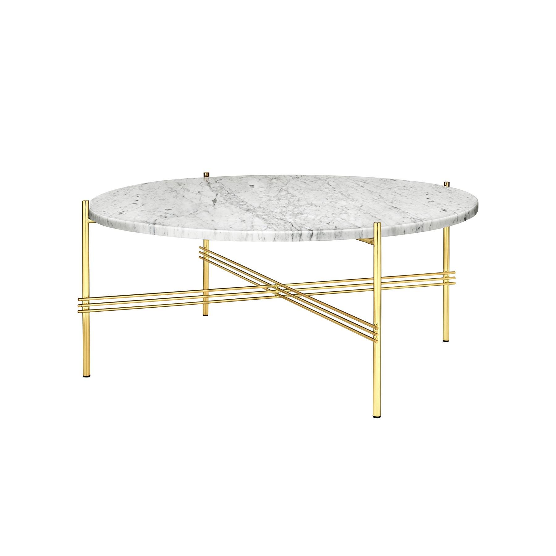 Ts Coffee Table Brass Frame 80 Marblewhite