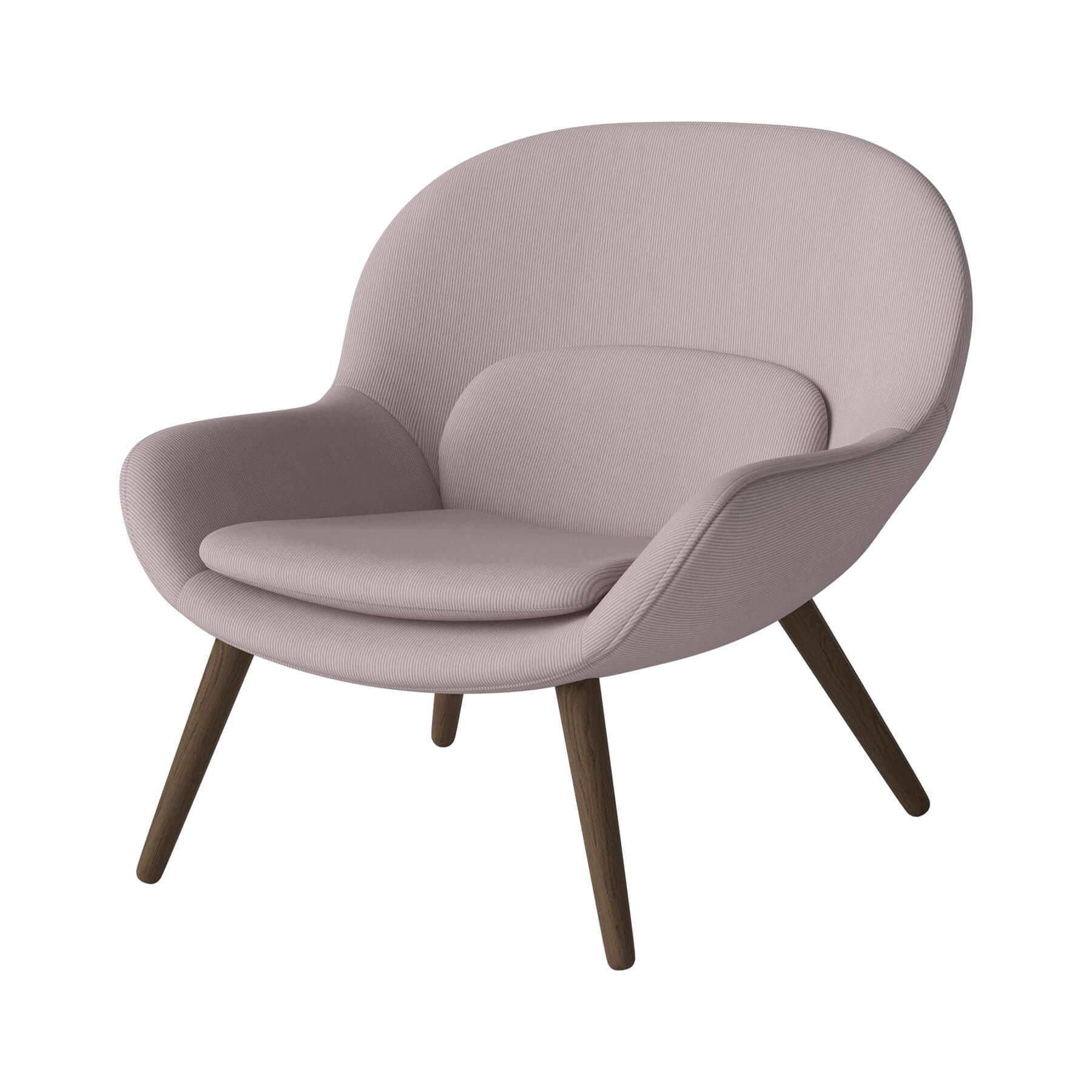 Bolia Philippa Armchair Dark Oiled Oak Linea Rosa Pink Designer Furniture From Holloways Of Ludlow