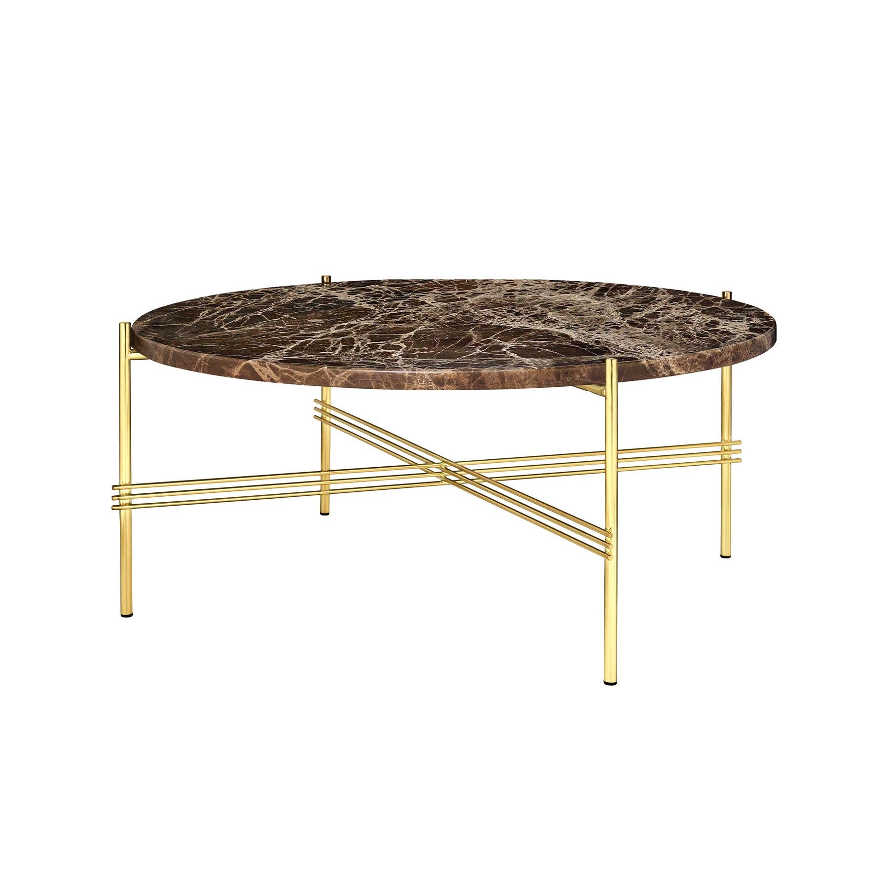 Ts Coffee Table Brass Frame 80 Marblebrown