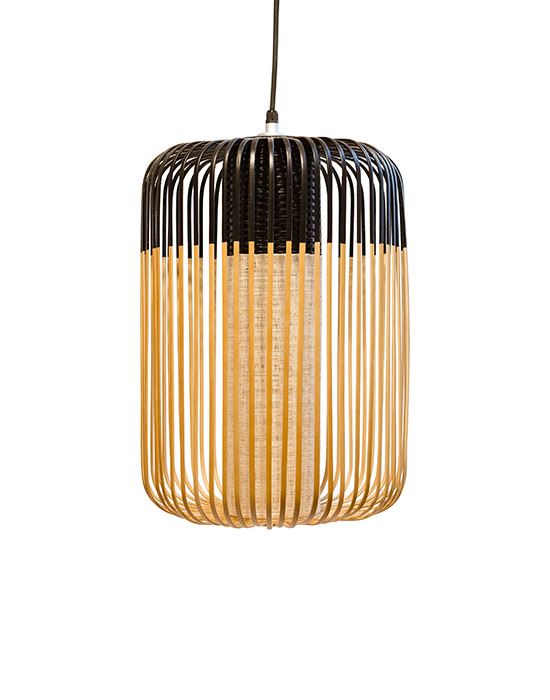 Forestier Bamboo Pendant Shade Large Black Designer Pendant Lighting