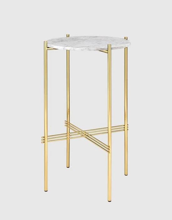 Ts Console Table Brass Frame Marblewhite