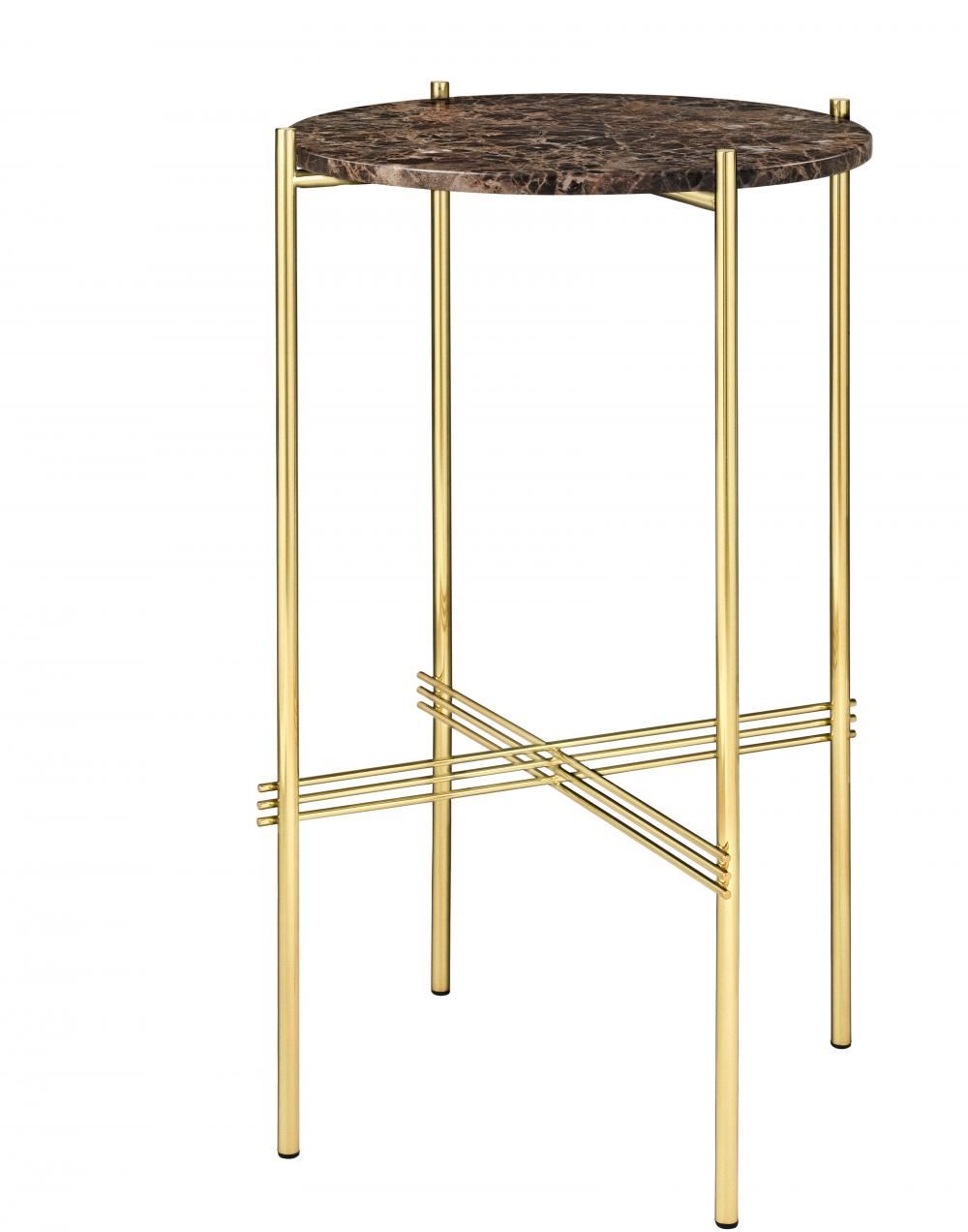 Ts Console Table Brass Frame Marblebrown