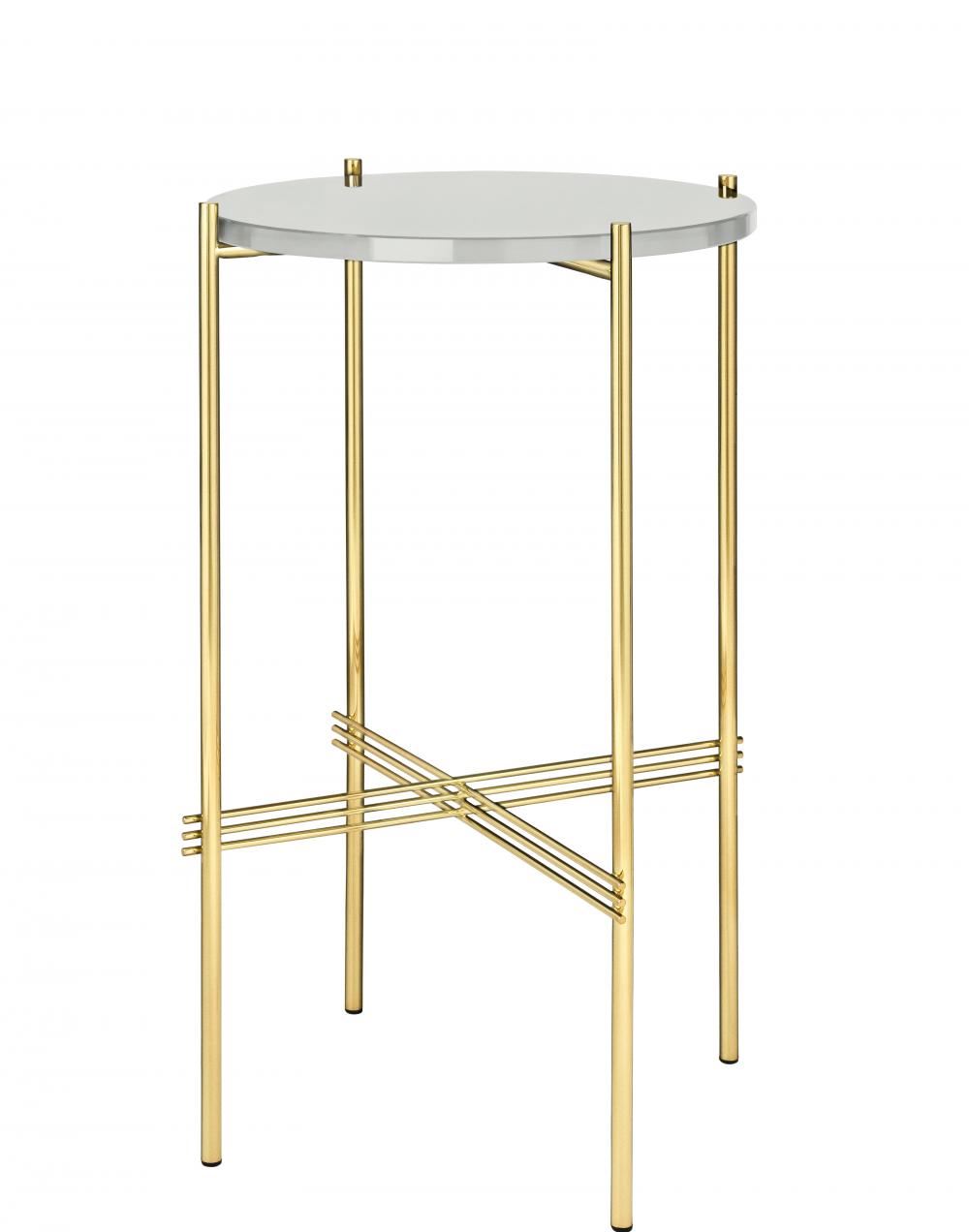 Ts Console Table Brass Frame Glassoyster White