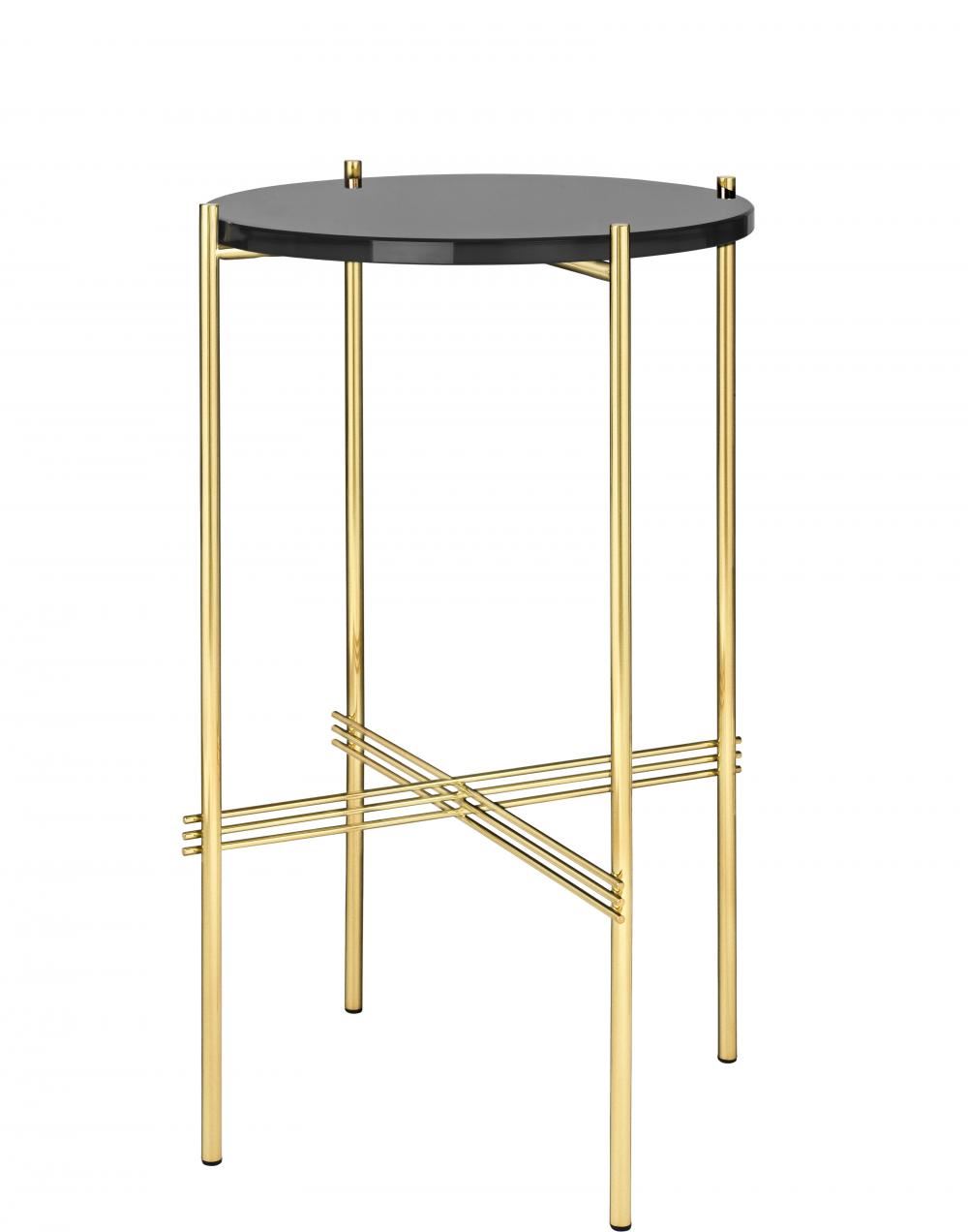 Ts Console Table Brass Frame Glassgraphite Black