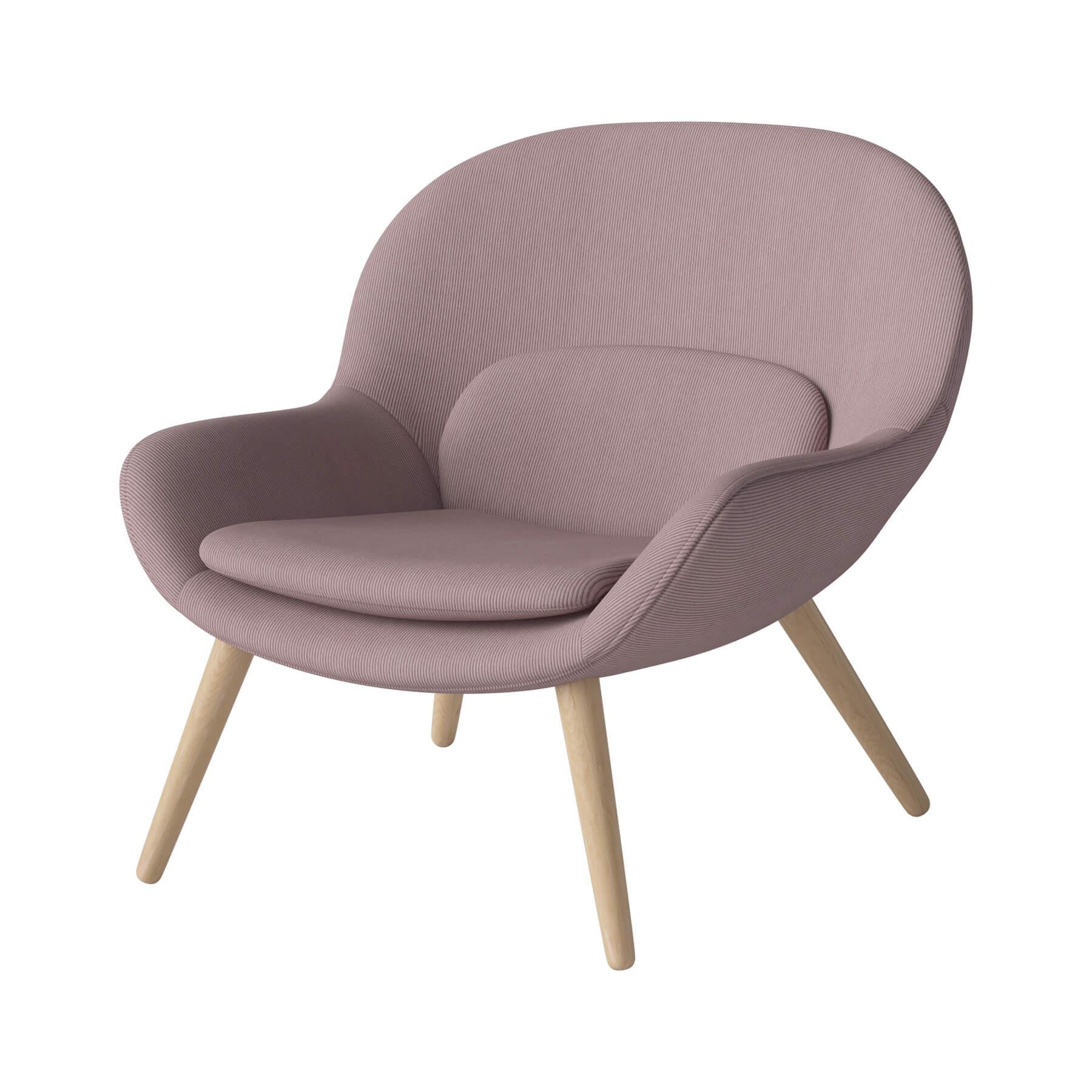 Bolia Philippa Armchair White Oiled Oak Linea Rosa Pink Designer Furniture From Holloways Of Ludlow