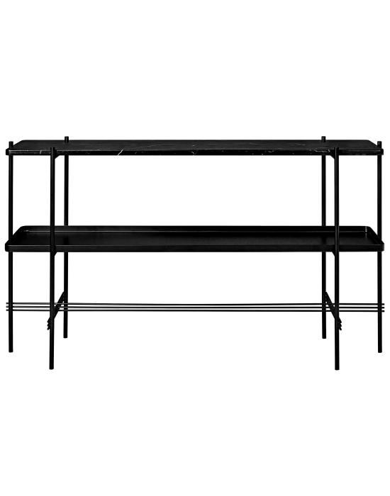 Ts Console Table Black Frame 2 Shelves 2 Shelves Glassblack