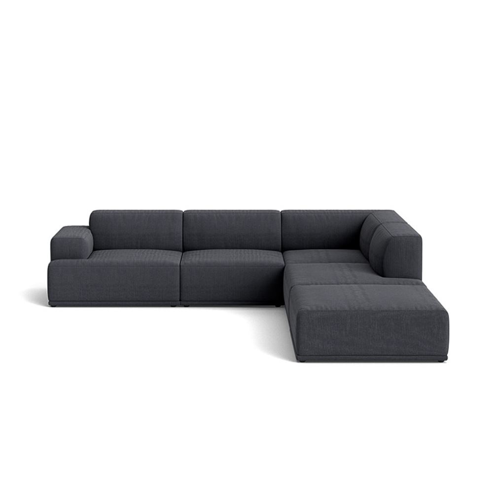 Connect Soft Modular Sofa Corner Configuration 2 Plastic Black Rewool 198