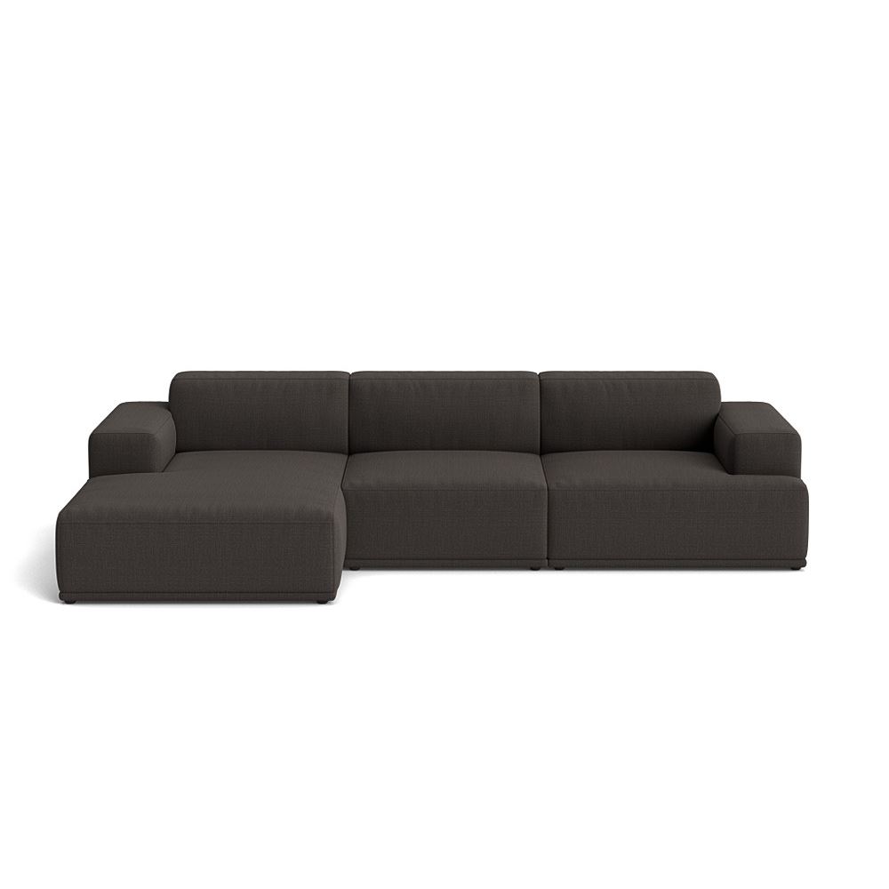 Connect Soft Modular Sofa 3seater Configuration 3 Plastic Black Canvas 174