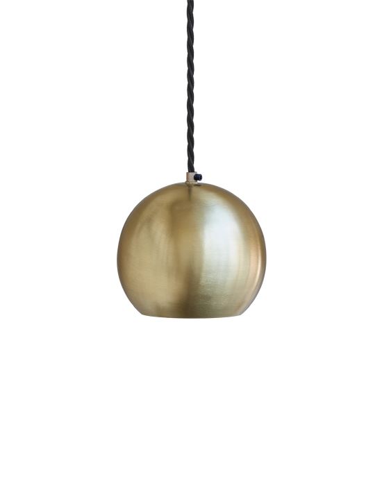 Globe Collection Pendant Light 1 Wire Pendant Brass Black Twisted Flex