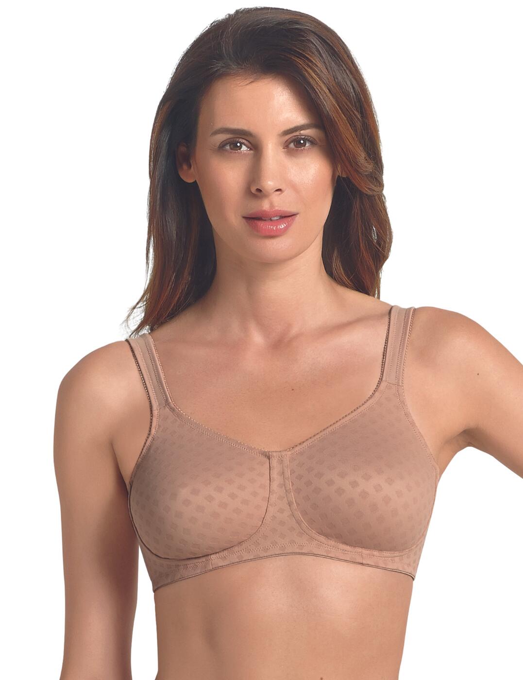 Made with exclusive jacquard fabric this post-mastectomy bilateral bra from Anita Care brings an extra-special feel to a very classic bra. A fleecy soft microfibre material coats the inside of the bra creating a cosy and comfortable experience at all times, unique to these mastectomy bras created by the Lisa series. Moisture transportation plays a huge part in this bilateral bra as breathable fabric sits against your skin ensuring a dry feeling all day long. Seamlessly performed breast pockets are placed on opposite sides of the bra to ensure maximum comfort and being effortlessly concealing.  Anita Care post-mastectomy bra From the Lisa range, exclusively creating mastectomy bras Hook and eye closure Full cup coverage Wireless Breathable microfibre fabric Exclusive jacquard pattern The cups are seamlessly performed and elasticated Textured yarn for a concealing effect Seamless preformed pockets (without edges) on both sides Comfortable strong straps Double-panelled sides for optimum support with a concealing effect along the back Country of origin: Portugal Composition: 75% Nylon &pipe; 25% Elastane Listed in UK sizes  57458-101469-1315397 5726X Mastectomy Bra
