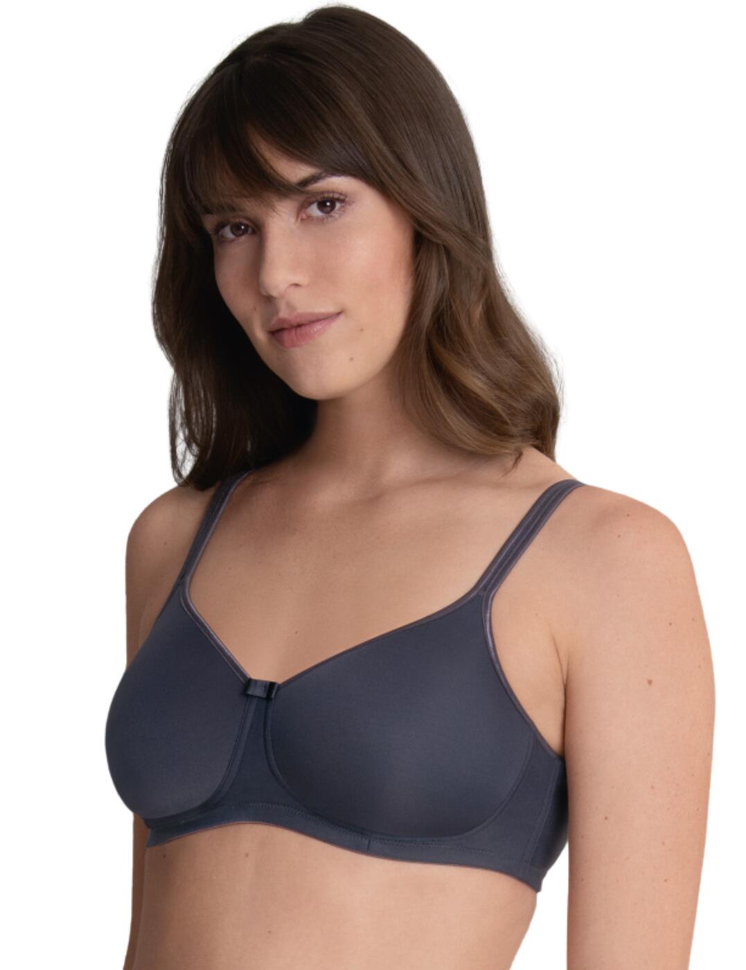This Tonya post-mastectomy bra is perfect for everyday wear. The concealing design offers a snug fit and the foam cups create a smooth finish. Both cups have breast form pockets made from soft tulle and the moulded padded cups create a naturally rounded shape. The full cup coverage is perfect for everyday wear and the adjustable shoulder straps ensure the perfect fit.  Everyday T-shirt bra Foam moulded cups Full cup coverage Adjustable shoulder straps Hook and eye closure Bilateral pockets Close-fitting design Non-wired Country of origin: China Composition: 65% Polyester &pipe; 25% Nylon &pipe; 10% Elastane Listed in UK sizes  57459-101474-1314077 5706X Mastectomy Bra