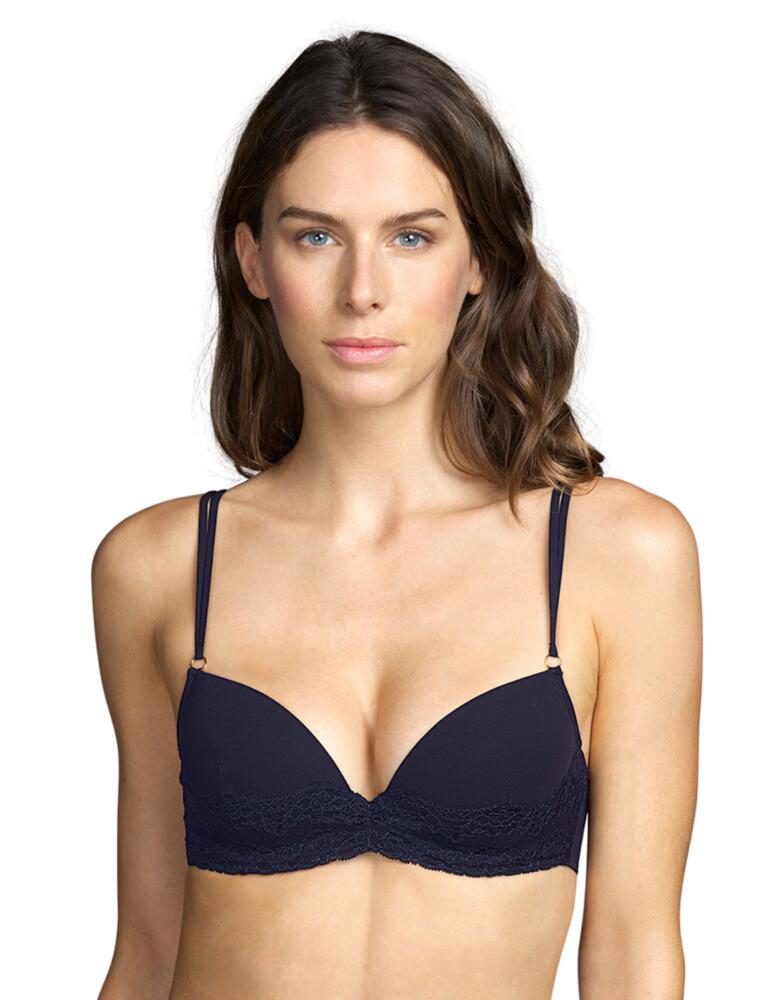 The Verbier combines Andres Sarda's premium lingerie with a fresh minimalistic style for the utmost elegant yet comfortable daily lingerie. This padded plunge bra has a timeless sexy plunging neckline with added lace overlay for subtle feminine detail. The padded cup design creates a seductive lifted shape and the underwiring offers added support. For a sophisticated coordinated look, wear with matching lingerie from the Verbier range by Andres Sarda.  Elegant and comfortable daily wear Sexy plunging neckline Luxurious lace detail Uplifting padded cups Underwired for support Adjustable straps Hook and eye fastening Composition: 46% Polyamide &pipe; 41% Polyester &pipe; 13% Elastane  Listed in UK sizes  50586-91490-1204904 3307716 Padded Plunge Bra