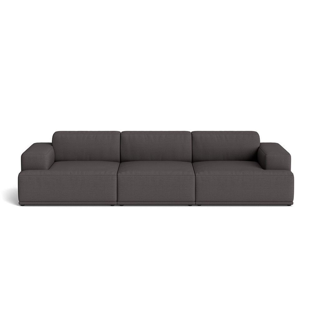 Connect Soft Modular Sofa 3seater Configuration 1 Plastic Black Canvas 154