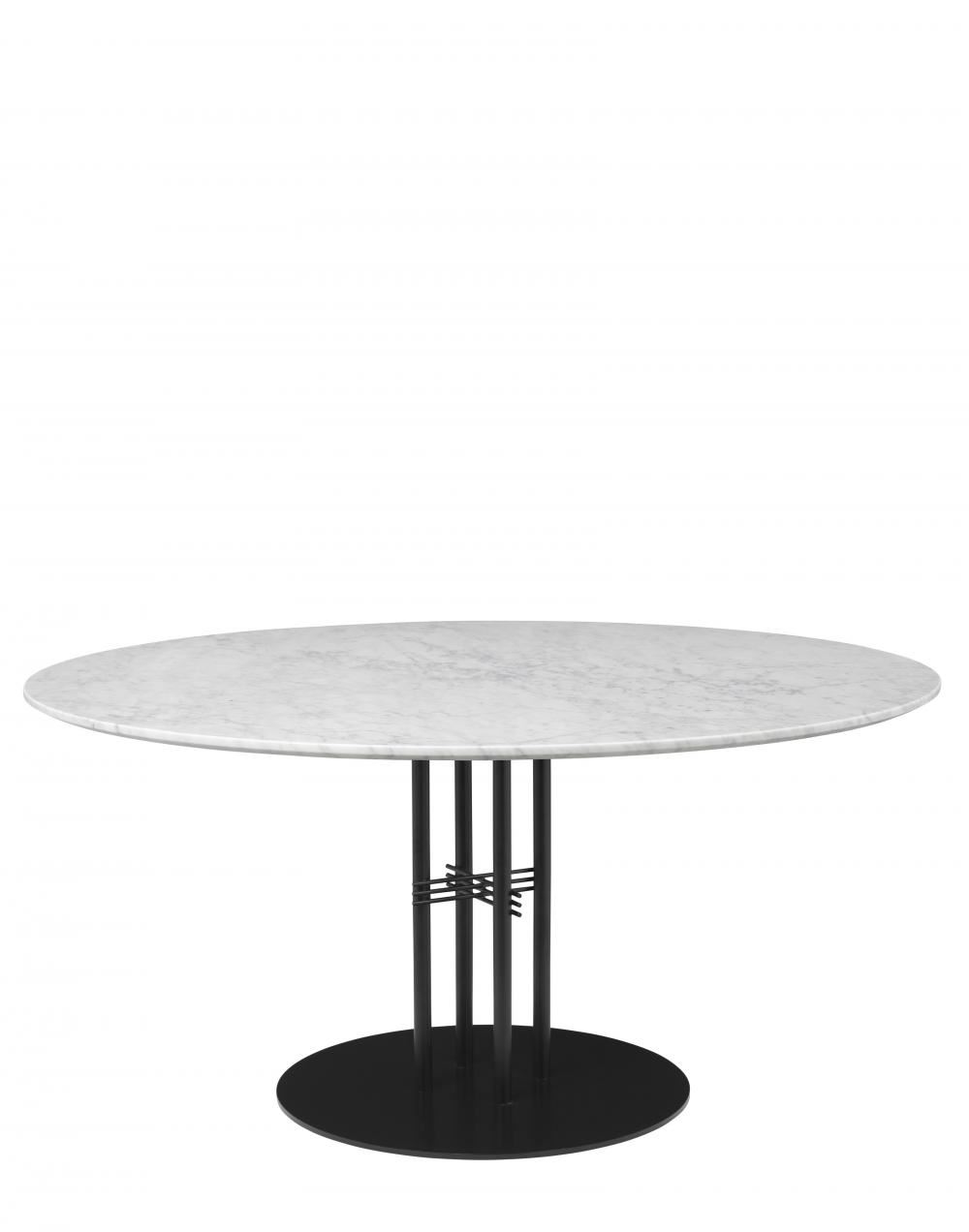 Ts Column Dining Table Black Base Marble 150grey