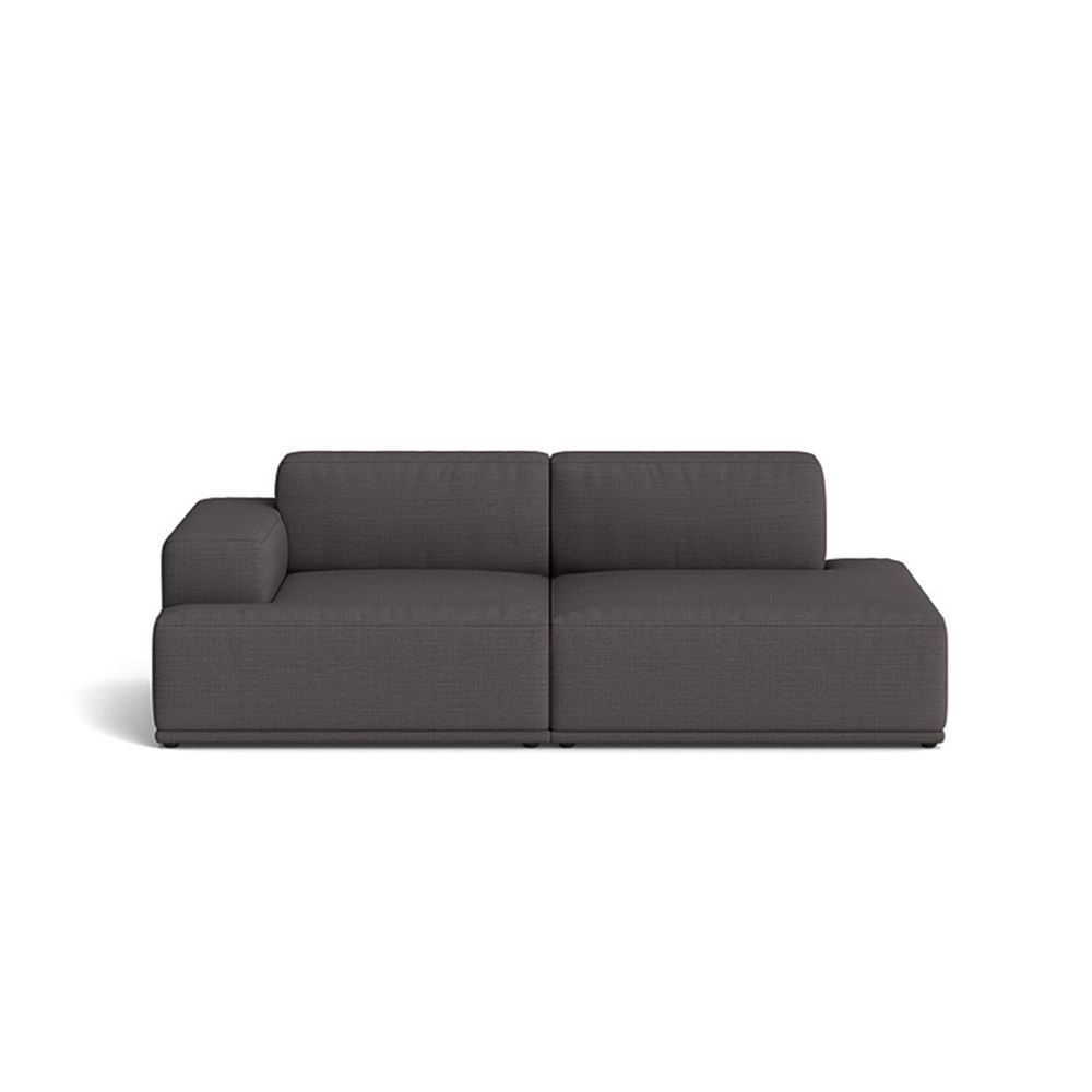 Connect Soft Modular Sofa 2seater Configuration 2 Plastic Black Canvas 154