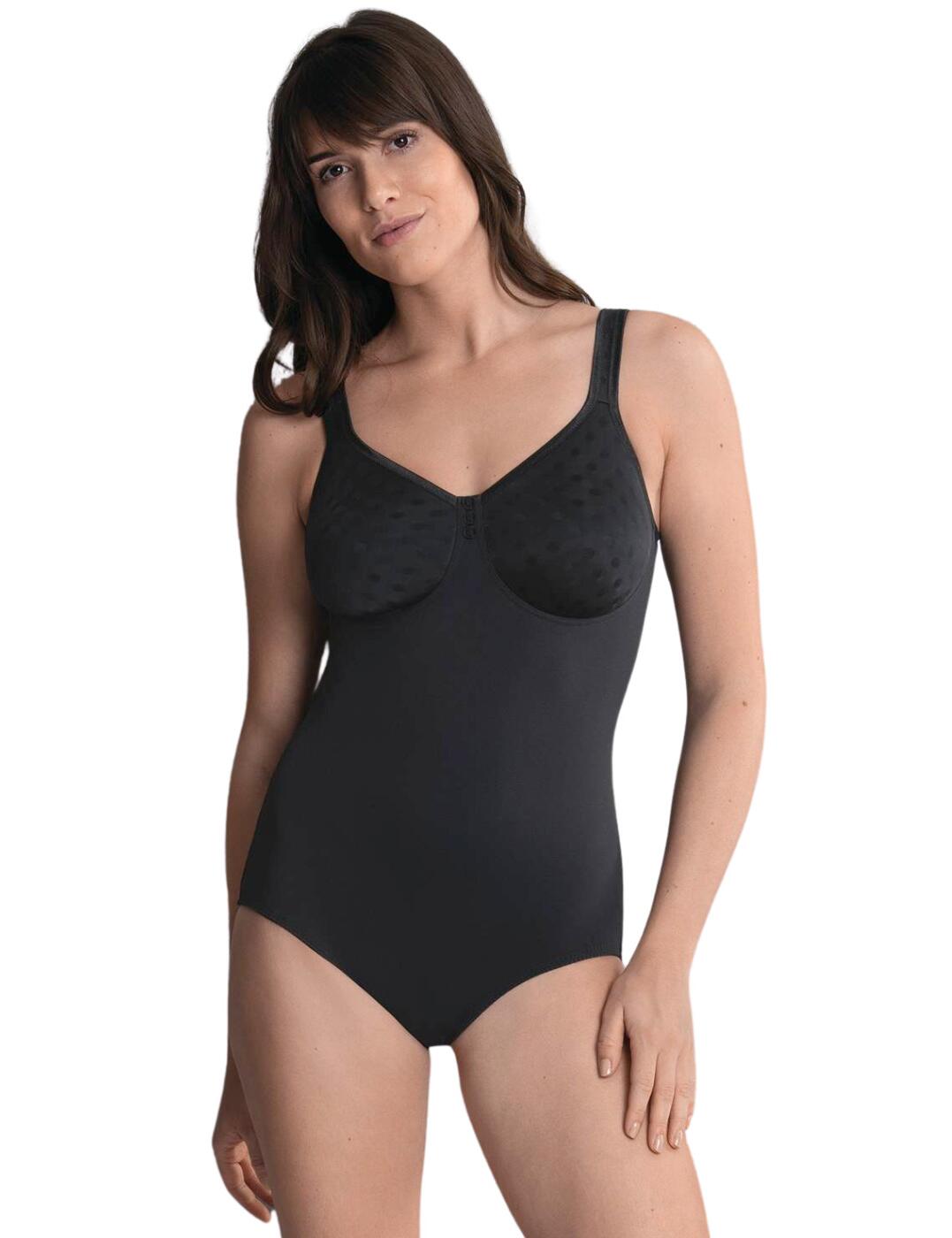 The Airita Comfort range by Anita is something you have to try so why not start with this delicate corselet with spacer cups. Show off your incredible figure with this corselet that melts into your skin and adapts and gently shapes to your feminine curves. The spacer cups provide full coverage whilst the wireless design creates a natural look. It is a classic popper fastening and has adjustable straps to allow for a unique fit along with seamless edges that guarantee no visible lines will show through your clothes. The body is crafted from a super soft plain opaque fabric and the cups feature a highly breathable jacquard material which is finished off with an eye-catching circle charm in the centre.  Corselet with spacer cups Full coverage cups with wireless design Popper fastening Adjustable straps Seamless edges for no visible lines Plain opaque body with jacquard cups and centre circle charm Country of origin: Thailand Composition: 43% Polyamide &pipe; 33% Elastane &pipe; 18% Polyester Listed in UK sizes  57475-101492-1315172 3552  Corselet with Spacer Cups