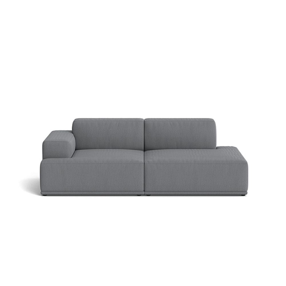 Connect Soft Modular Sofa 2seater Configuration 2 Plastic Black Rewool 158