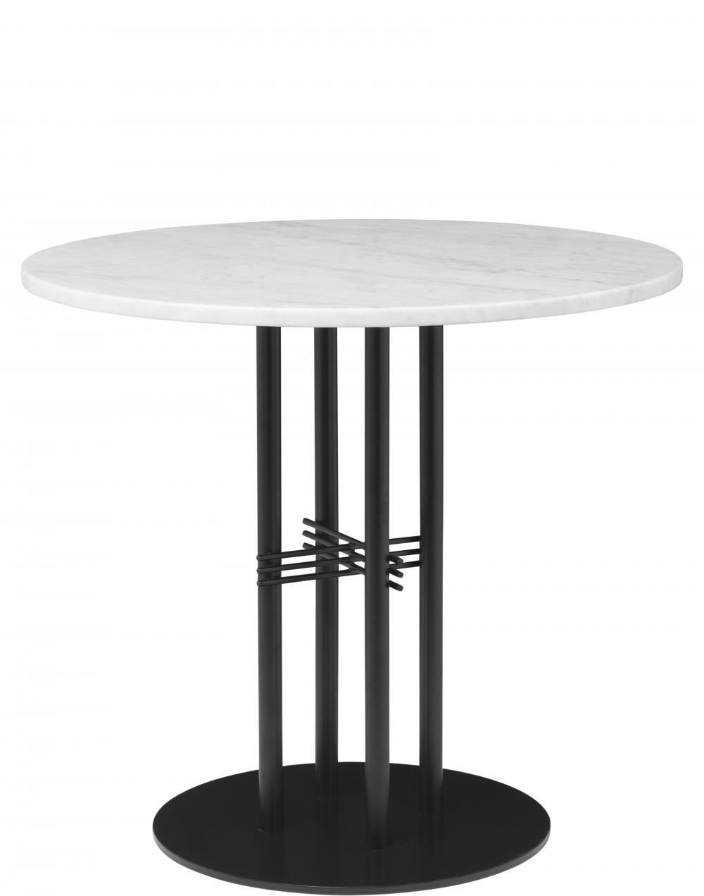 Ts Column Dining Table Black Base Marble 80grey