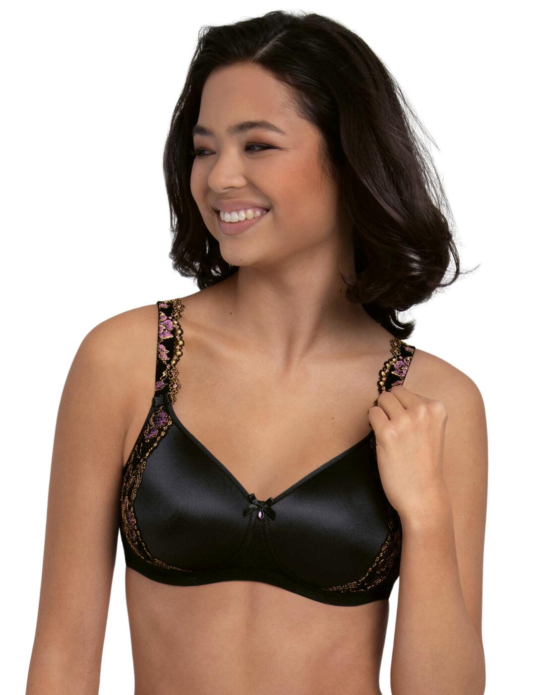 Update your lingerie collection with this modern and sleek special bra with padded cups from the Colette range by Anita Care. Perfect for post-mastectomy this bra has soft stretchy pockets for a prosthesis to be inserted. It has moulded cups that provide full coverage whilst keeping a natural shape with no underwiring. The bra ensures an individual fit with a hook and eye closure and adjustable straps. It has glossy cups with delicate floral lace down the side of the cups that also runs along the straps. It is made complete with a mini bow and diamante in the centre for a feminine feel.  Special bra, perfect for post-mastectomy Padded moulded cups that provide full coverage Soft pockets for prosthesis Wireless Hook and eye closure and adjustable straps Delicate lace detailing on glossy cups Feminine mini bow and diamante in the centre Country of origin: Thailand Composition: 80% Polyamide &pipe; 20% Elastane Listed in UK sizes  57487-101508-1315258 4750X  Mastectomy Bra with Padded Cups