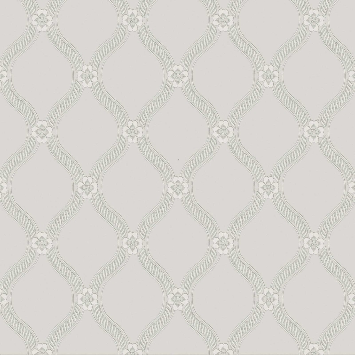 Laura Ashley Landford Paintable Wallpaper White 143258