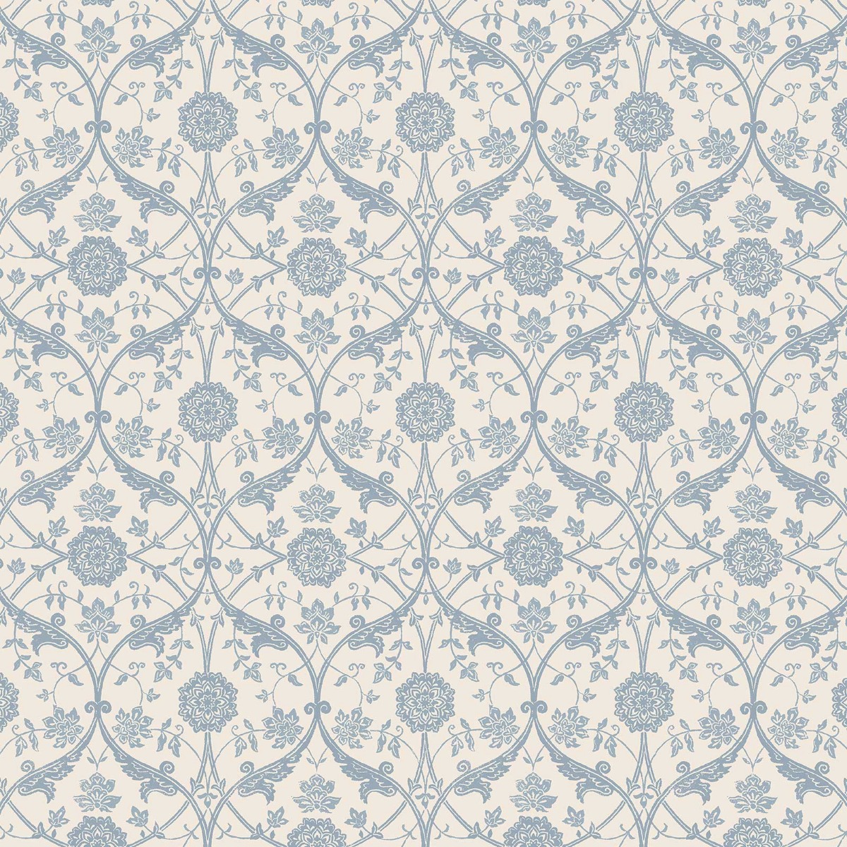 Laura Ashley Endale Trellis Wallpaper Newport Blue 143324