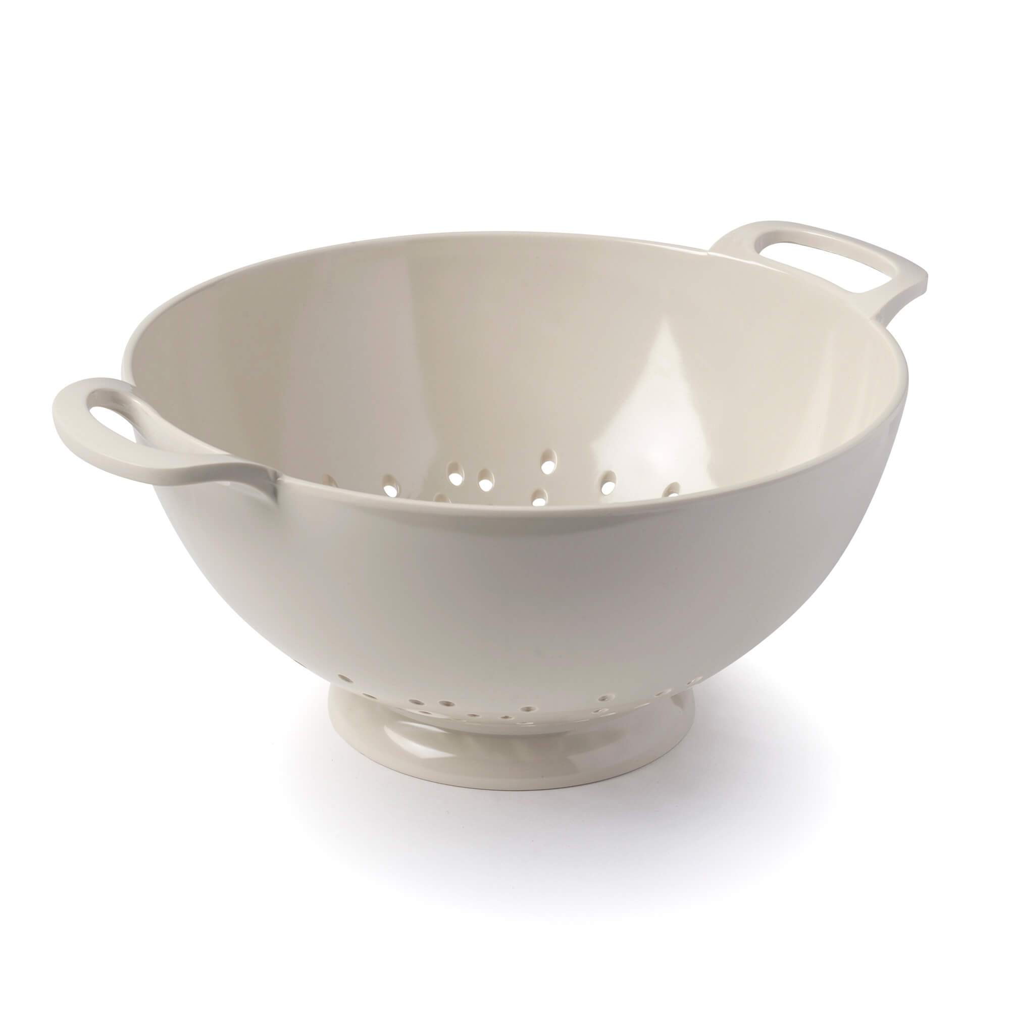 Zeal Melamine Colander Strainer, Large, 24cm, Cream