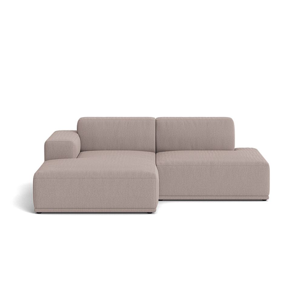 Connect Soft Modular Sofa 2seater Configuration 3 Plastic Black Rewool 628